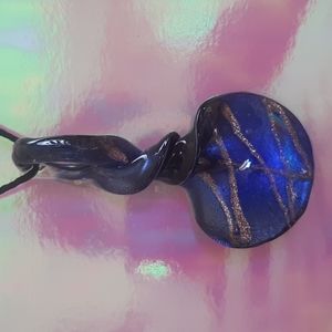 Morano Glass Pendant Necklace New